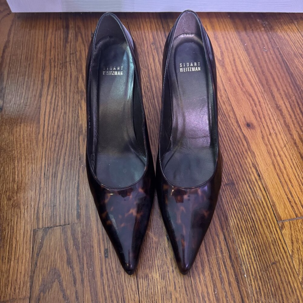 Stuart Weitzman Tortoiseshell Print Heels - Size … - image 2